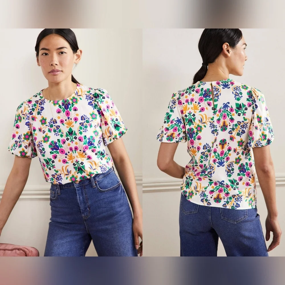Boden Adriana Puff Sleeve Top